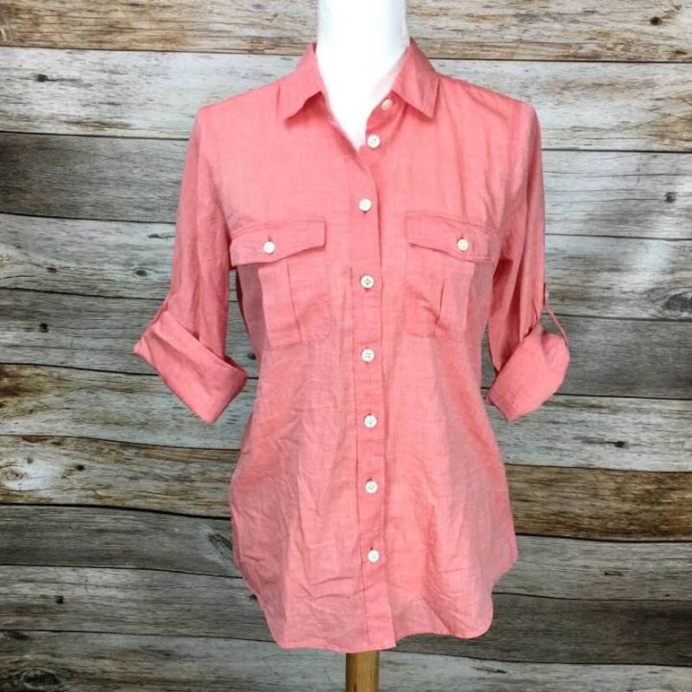 J. Crew Perfect Fit Pink Button Down